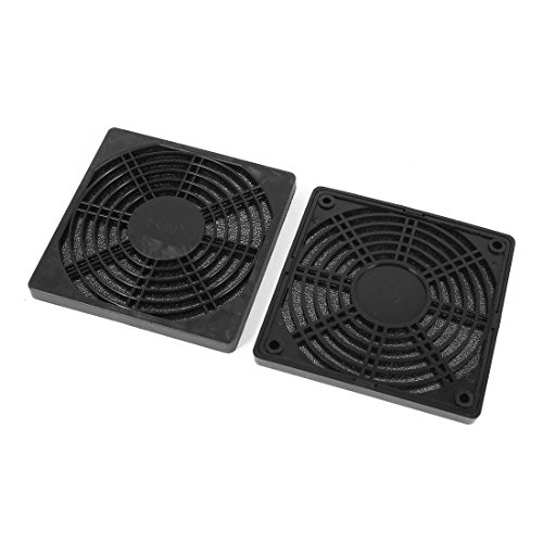 2 Pcs Computer Case Fan Plastic Dustproof Mesh Dust Filter Cover 120mm