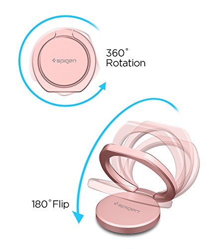 Spigen Soporte Anillo Movil, Style Ring 360 Anillo Soporte Teléfono para Todos los teléfonos y tabletas - Rose Gold - Imagen 6