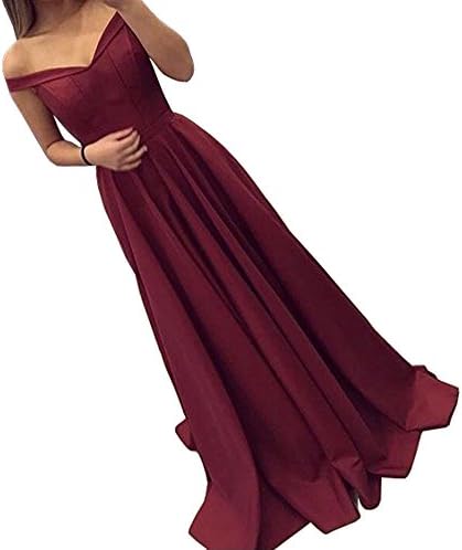 Dressylady Shoulder A Line Long Prom Homecoming Dress Evening Gowns