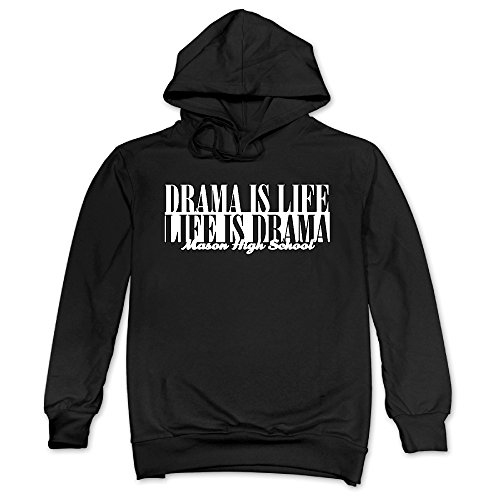 Men Drama Is Life Life Is Drama 11 Hoodie Black