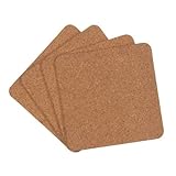 Bulk Buy: Darice DIY Crafts Cork Coaster Set Square 3.92 inches 4 pieces (12-Pack) 4167-057