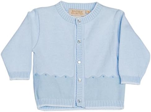 Boutique Collection Boy Toddler Crew Neck Button Down Sweater 6 Months Blue