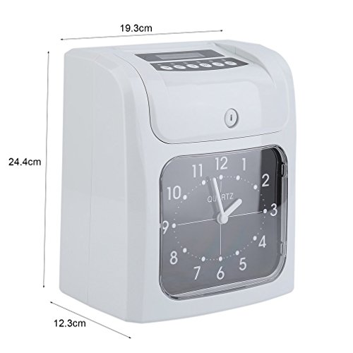 Belovedkai Electronic Employee Time Recorder Time Clock Punch Clock Payroll Recorder,960SEP, Two Color Printing, w/ 50 Time Cards & 2 Keys (Time Clock) - Thumbnail 7