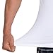 LISH Men's Slimming Light Compression Crew Neck Shirt - Short Sleeve Body Shaper T-Shirt for Weight Loss (White, Large)