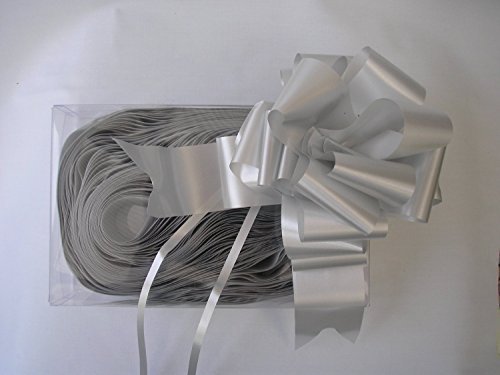 Robelli 30 x 31 mm Fast Car Decorative Bows, Silver, 31 mm