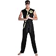 Party City Cobra Kai Halloween Costume for Adults, Standard Size, with Top, Pants, Headband and Belt Multicolor