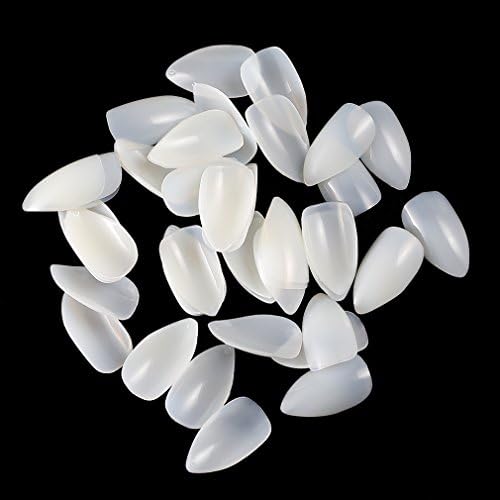 PINPAI 600pcs Oval Stiletto Nails Tips，Full Cover Claw Artificial Nails Fake Nails False Nail ,Natural Color Almond Shape Acrylic Nail Tips 10 Sizes