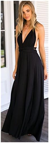 VIVOSKY Women's Long Maxi Dress Convertible Wrap Cocktail Gown Dress Bandage Bridesmaid Dress