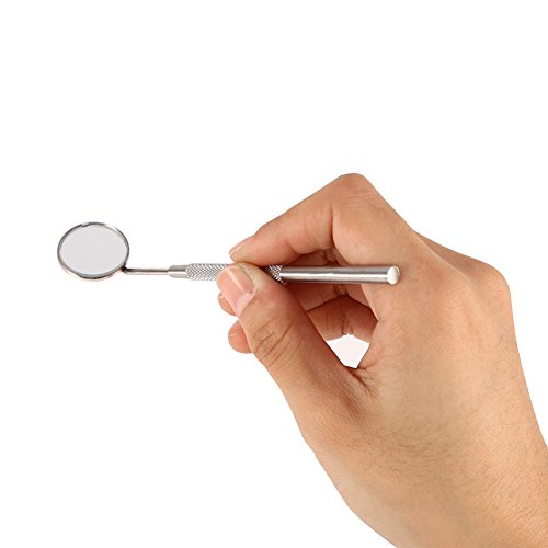 Delaman Stainless Steel Dental Mirror for Checking Eyelash Extension Applying Eyelash Inspection Tools