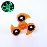 Triangular Base Bearings Focus Toy Leaf Fingertips Gyroscope High Speed Average Spinners ADHD Anxiety Autism Boredom Stress Focus kids and adults - Orange