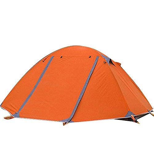 3-4-season-2-person-Double-Layer-Backpacking-Tent-Aluminum-Rod-Windproof-Waterproof-for-Camping-Hiking-Travel-Climbing-Easy-Set-Up--Orange-3-season-tent