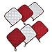 Potholders Set Trivets Kitchen Pot Holders Heat Resistant Pure Cotton Coasters Hot Pads Pot Holders Set of 6 for Everyday Cooking and Baking by 7 x 7 Inch (Wine)