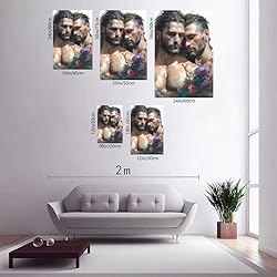HMLZSJ Nude Muscle Male Torso Portrait Art Gay