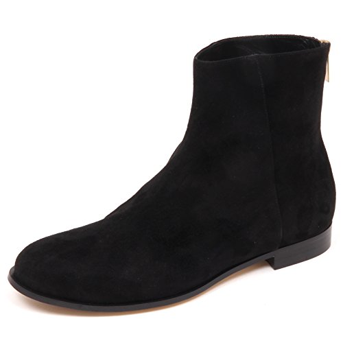 JIMMY CHOO E6566 Tronchetto Donna Black Duke Flat Scarpe Suede Boot Shoe Woman