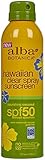 Alba Botanica Hawaiian Continuous Clear Spray Sunscreen SPF 50 - Coconut