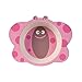 Naturally Chic Bamboo Fiber Kids Dish Set - Reusable, Small 5 Piece Set with Plate, Bowl, Cup, Fork and Spoon - Pink Butterfly