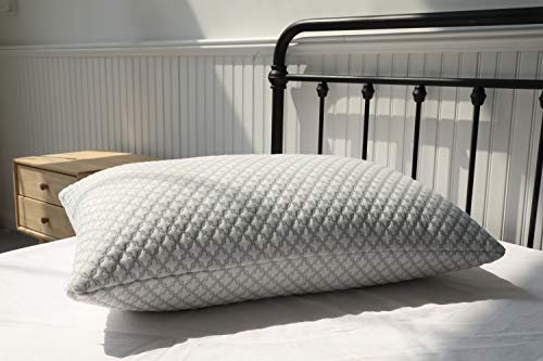 KUNPENG Shredded Memory Foam Bed Pillows for Sleeping - Cooling Pillow Hypoallergenic with Premium Washable Cover for Back Stomach Side Sleepers Firm Soft Adjustable - CertiPUR-US - Queen - Thumbnail 6