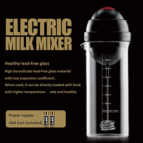 Elektrischer Schneebesen, elektrischer Milchaufschäumer, Edelstahl-Feder-Schneebesen-Kopf automatischer Milchaufschäumer… – Bild 4