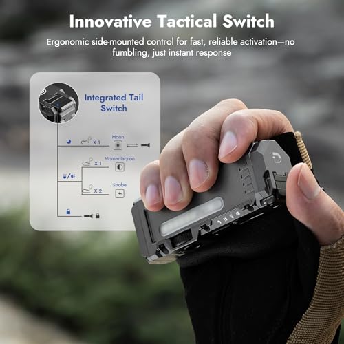 WUBEN X4 EDC Rechargeable Flashlight with RGB Light, 1500 Lumens Mini Flashlight with Tactical Switch and Magnetic, IP68 Portable Pocket Clip USB C Flash Light for Camping, Checking, Emergencies