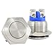 JacobsParts Momentary Pushbutton Starter Switch Circular Stainless Steel Metal Silver fits 5/8