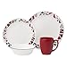 Corelle Livingware 16-Piece Dinnerware Set, Mosaic Red, Service for 4