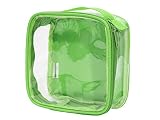 Clear TSA Approved 3-1-1 Travel Toiletry Bag/Transparent See Through Organizer (Green)