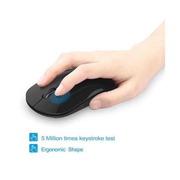 TECKNET-Slim-Wireless-Mouse-24G-USB-Cordless-Mouse-For-Laptop-PC-Computer-Windows-Mac-Linux-Vista-Macbook-Nano-Receiver-18-Month-Battery-Life-Extra-Long-Range TECKNET Wireless Mouse, Computer Mouse for Laptop PC Desktop, Mice with 3200 DPI Optical Tracking, 18 Month Battery Life…