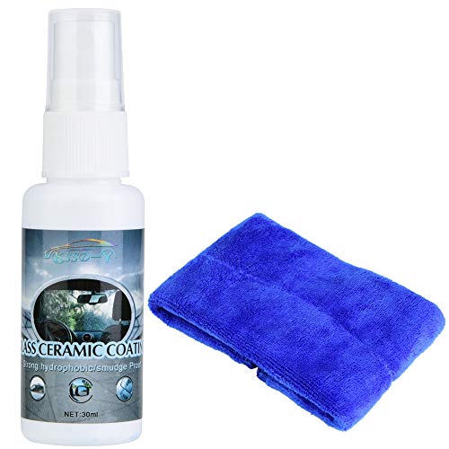 KIMISS Car Glass Ceramic Coating,30ml Car Windshield Rainproof Agent Glass Coating Rain Repellent Liquid With Towel