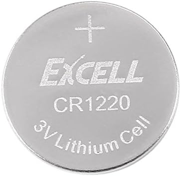 shijunli Button Battery 5PCS EXCELL 3V Lithium Coin Cell Battery CR1220 for Laser Paper and Digital Calipers