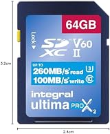 Integral 64GB UHS-II SD V60 Card 260MB/s Read 100MB/s Write SDXC Professional view 7