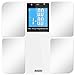 INSEN Precision Digital Body Fat Bathroom Scale, with Large LCD displayer, Smart Step-on Technology, Measures up to 7 Parameters Body Weight, BMI, Fat, Water, Calories, Muscle and Bone Mass, White