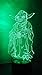Master Yoda 3D Night Light LED Illusion Lamp Bedside Desk Table Lamp, Loveboat 7 Color Changing Lights with Acrylic Flat & ABS Base & USB Charger as Home Decor and A Best Gift