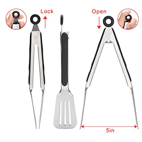 sefone Kitchen Tongs Stainless Steel,9 Inch,Buffet Party Catering Serving Tongs Salad Tongs Cake Tongs Bread Tongs Kitchen Tongs - Thumbnail 4