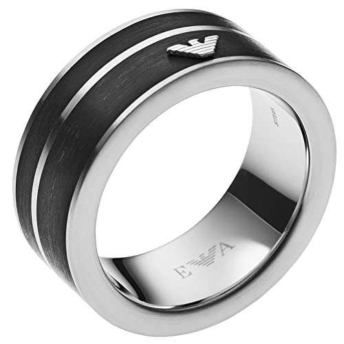 Emporio Armani Bague Pour Homme, Bague En Acier Inoxydable 9/10/11/11.5mm, EGS2032040
