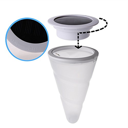 LEDMOMO Solar Garden Lights, Cornet Shaped Waterproof Hanging Light for Garden Stree and Festival Ornaments Outdoor Hanging(White Light) - Thumbnail 5