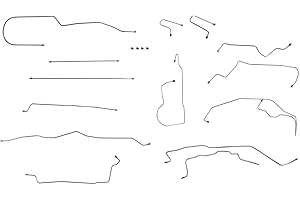 Inline Tube Replacement For 1995-98 Chevrolet GMC Truck, 2WD, 2500 & 3500, All Cab Sizes, Long & Short Bed, Single & Dual Rear Wheels, Power Disc Brake Line Kit, 18pc, Stainless