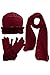 Fleece Hat Scarf & Glove Set With Plush Fur Trim