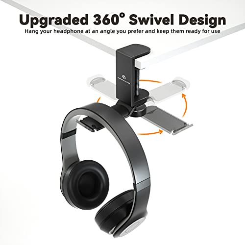 Pc Gaming Desk Headphone Mount Headphone Hanger, Under Desk