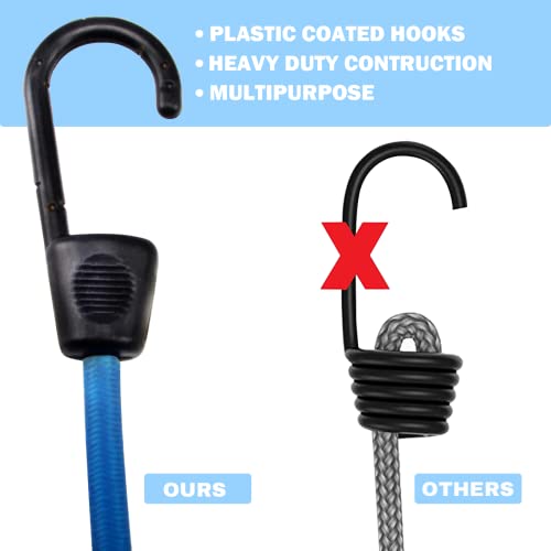 XSTRAP STANDARD Bungee Cords Assortment Bag 28 Pieces Includes 18”, 24”, 32”, 40” Bungee Cords