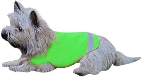 Dog Not Gone Tick Repellent High Viz Mini Dog Vest, Small, Neon Green