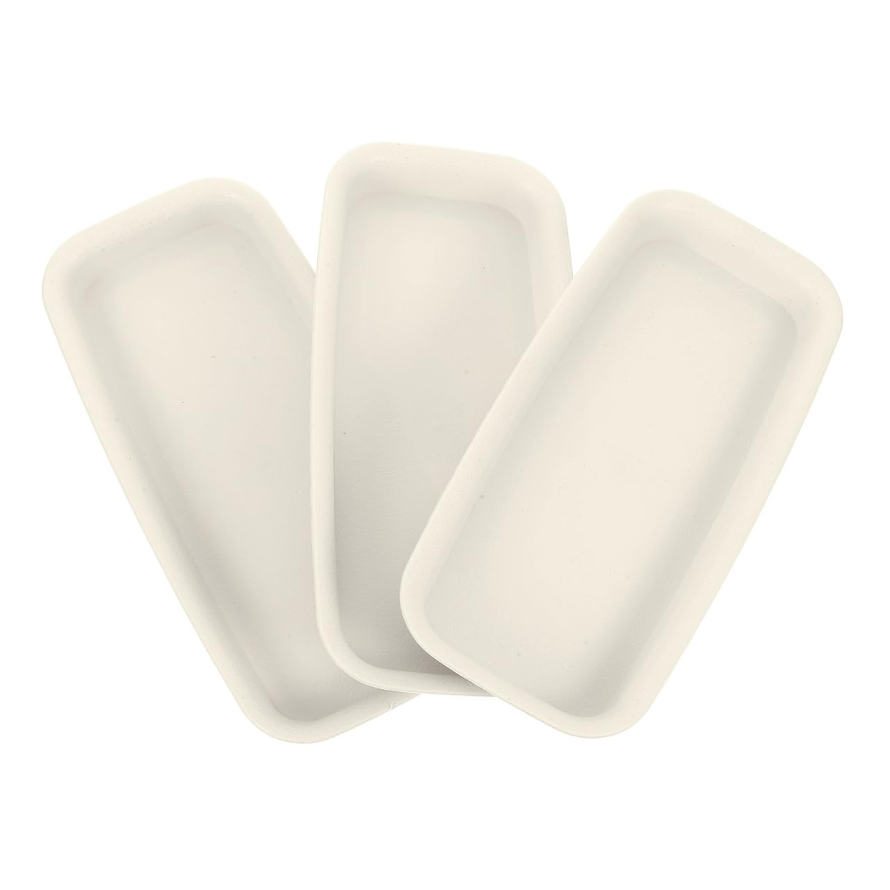 Gogogmee 3Pcs Rectangular Plant Pot Trays Waterproof Flowerpot Drip Trays Base for Indoor Outdoor Gardening 9.45X4.33X0.98In Multi-Purpose Flowerpot Bottom Trays