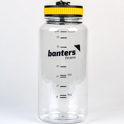 Banters Tritan Fitness Water Bottle 32 Ounce Wide Mouth Screw Cap - BPA-Free Drinking Vessel Transparent