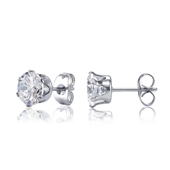 Jstyle-Jewelry-Womens-Stainless-Steel-Round-Clear-Cubic-Zirconia-Stud-Earring-6-Pairs Jstyle-Jewelry-Womens-Stainless-Steel-Round-Clear-Cubic-Zirconia-Stud-Earring-6-Pairs