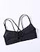 CRZ YOGA Women's Padded Cool-Look Criss Cross Strappy Yoga Sports Bra Black XL