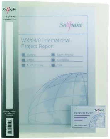 Snopake 10183 2 Ring 25mm Capacity A4 Ring Binder Clear (Pack of 10)