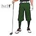 Golf Knickers Dark Green Microfiber (Plus Fours) for Men