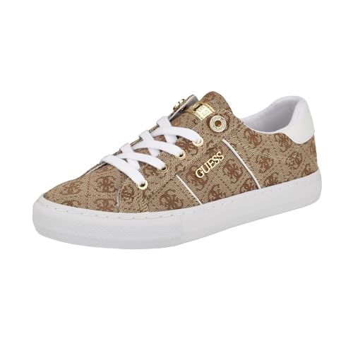 Guess Women's Loven Sneaker, Medium Brown 219, 11