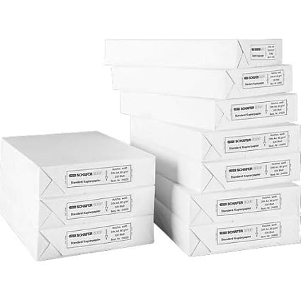 SCHÄFER SHOP Standard-Kopierpapier DIN A4 5000 Blatt 80g - Druckerpapier Laserpapier Inkjetpapier Faxpapier (5000 Blatt)