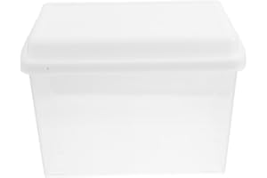 Healifty Plastic Bread Box 3.4l Toast Storage Container with Lid for Kitchen and Fridge Food Organization
