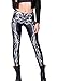RedExtend Women's Fashion Digital Print Rock Skeleton Bone Skull Tight Stretch Leggings Tights,White Bone,One Size